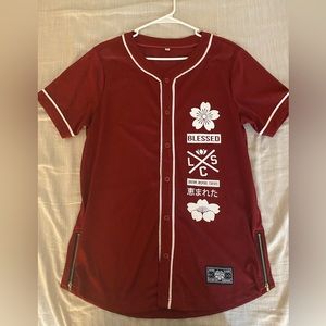 Lotuss Clothing Supply Red/White Blessed Baseball Jersey size M